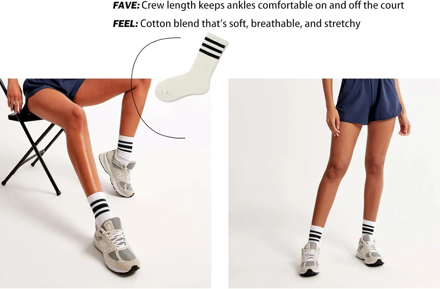 4 PAIRS Striped Crew Socks For Women Casual Cotton Novelty Retro Athltic Socks Unisex MultiColor
