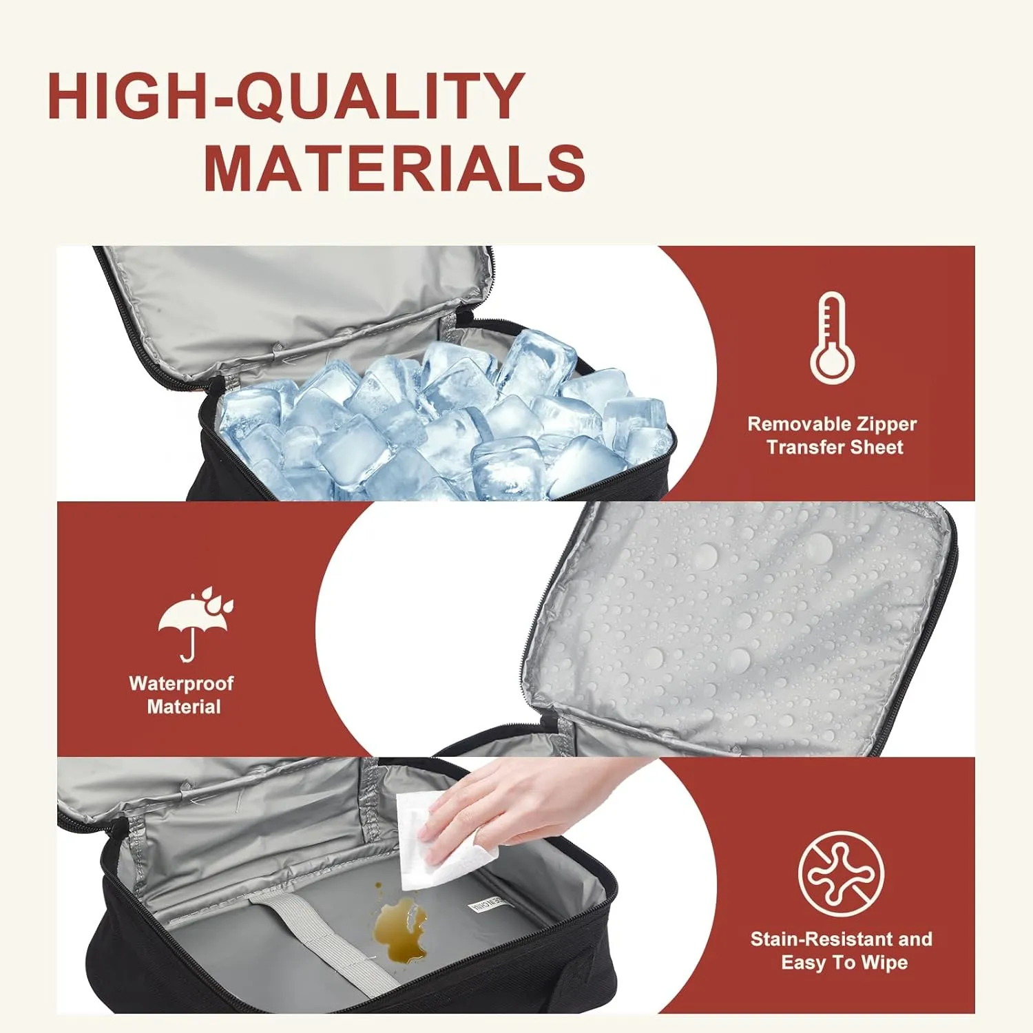4pcs Sublimation Blanks Makeup Bag,Sublimation Blanks Cosmetic Bag Makeup Bag Bulk Travel Toiletry Bag With Zipper Pouch Insulated Lunch Bag Heat Transfer Removable Sublimation Bags for DIY Craft