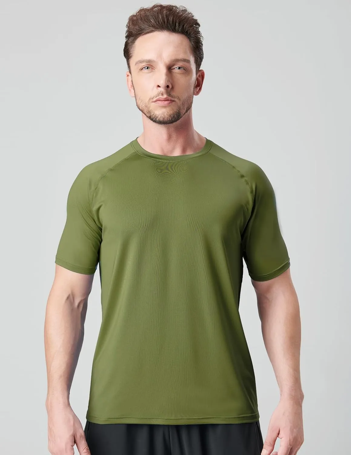5 Pack Men’s Active Quick Dry Crew Neck T Shirts | Athletic Running Gym Workout Short Sleeve Tee Tops Bulk