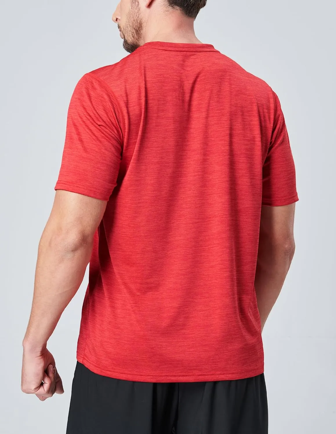 5 Pack Men’s Active Quick Dry Crew Neck T Shirts | Athletic Running Gym Workout Short Sleeve Tee Tops Bulk