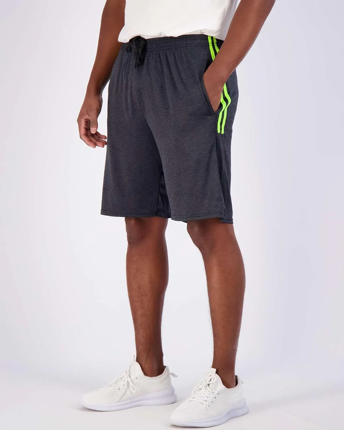 5 Pack Men's Active Quick Dry Fit Shorts - Athletic Running Gym Workout Casual Shorts with Pockets Bulk