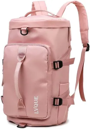 55L Unisex Wet & Dry Separation Gym Bag With Shoes Compartment,Pack Duffel Bag With Hidden Removable Straps.