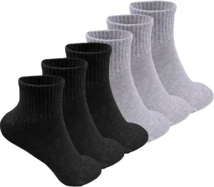 6 Pack-Men's Athletic Quarter Ankle Low Cut Cotton Socks Cushioned Sports Running