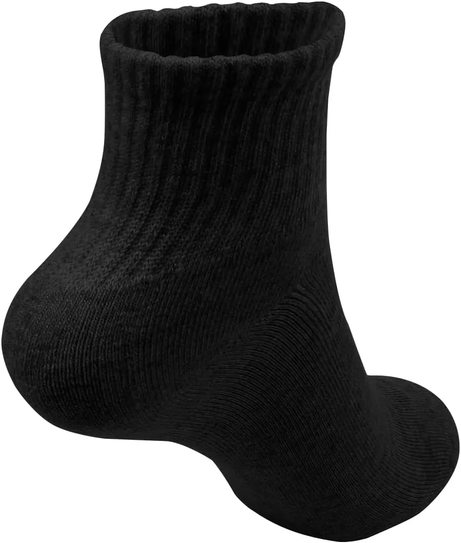 6 Pack-Men's Athletic Quarter Ankle Low Cut Cotton Socks Cushioned Sports Running