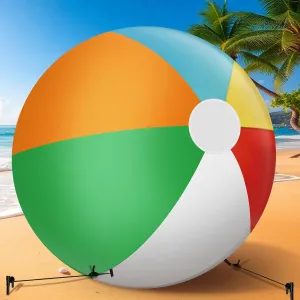6ft Giant Inflatable Beach Ball Large Jumbo Beach Ball Decoration for Summer Sand Party Event Outdoor Indoor Decoration