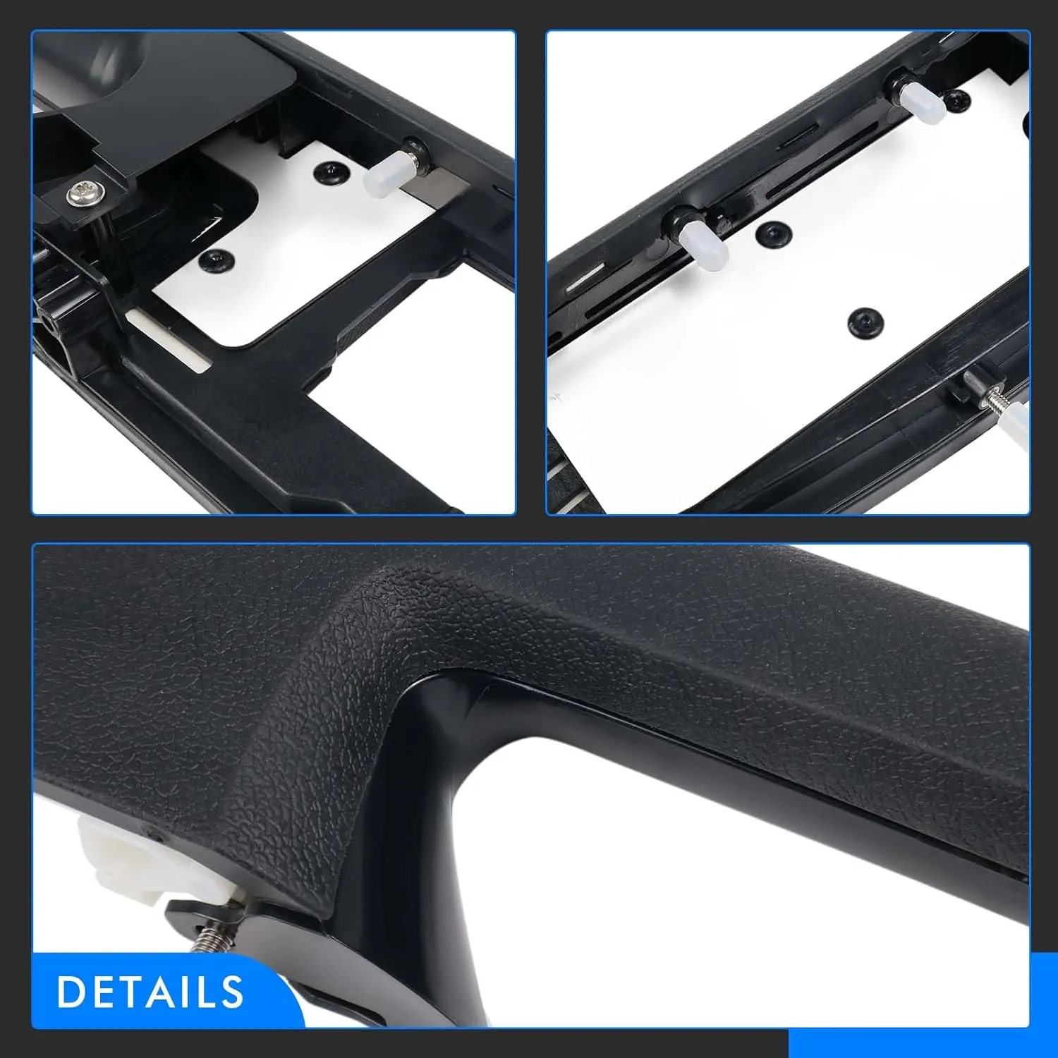 80994 Front Left Driver Side Armrest Repair Kit Fit for Chevy Silverado Suburban Tahoe Avalanche For GMC Sierra Yukon 2010-2014 Door Panel with Release Handle Above Armrest 27In - Black - GM# 84127280