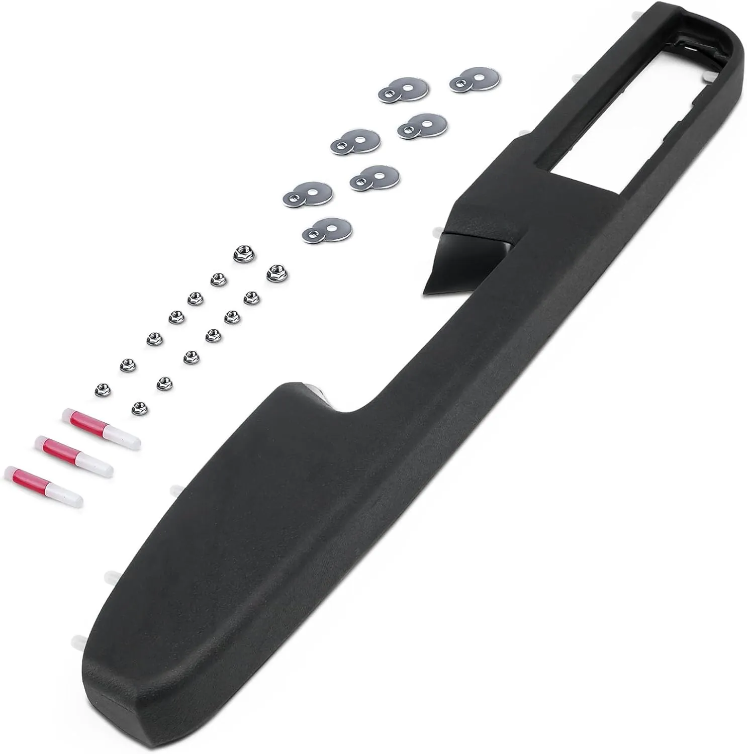 80994 Front Left Driver Side Armrest Repair Kit Fit for Chevy Silverado Suburban Tahoe Avalanche For GMC Sierra Yukon 2010-2014 Door Panel with Release Handle Above Armrest 27In - Black - GM# 84127280