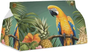 A Gym Artifact, The Canvas Summer Parrot Pineapple Bird Printed Yoga Storage Bag Is Durable, Wear-resistant And Does Not Strangle Shoulders. It Is Suitable for Both Men And Women