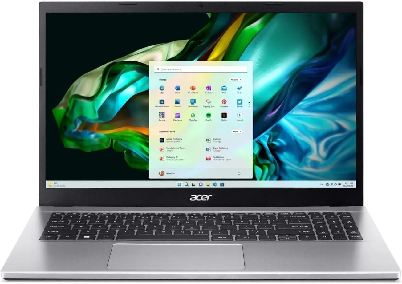 acer 2023 Laptop | Aspire 3 | 15.6" 1920 x 1080 IPS | AMD Ryzen 7 5700U 8-Core | AMD Radeon Graphics | 16GB DDR4 | 512GB SSD | Windows 10 Pro | Wi-Fi 6 - Bluetooth 5.1-720p HD Camera - Pure Silver