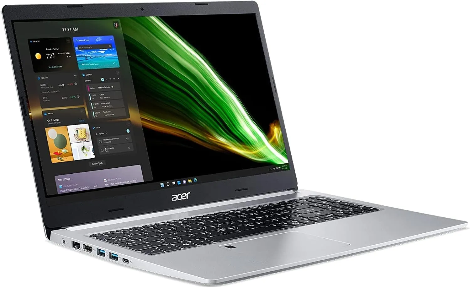 acer Aspire 5 A515-2022 New Laptop - 15.6" FHD IPS - 4-Core AMD Ryzen 7 3700U - 8GB DDR4 256GB SSD - AMD Radeon Graphics - Wi-Fi 6 - Backlit Keyboard - Fingerprint - Win10 Home - CCG 32GB USB