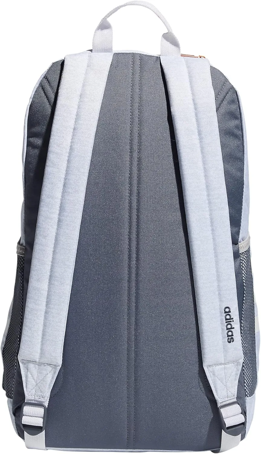 adidas Classic 3-Stripe Durable Backpack Student Athletic Sport Laptop Book Bag, Jersey White/White Rainbow/4.0, One Size