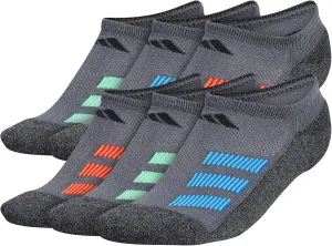 adidas Kids-Boy's/Girl's Cushioned Angle Stripe No Show Socks (6-Pair)