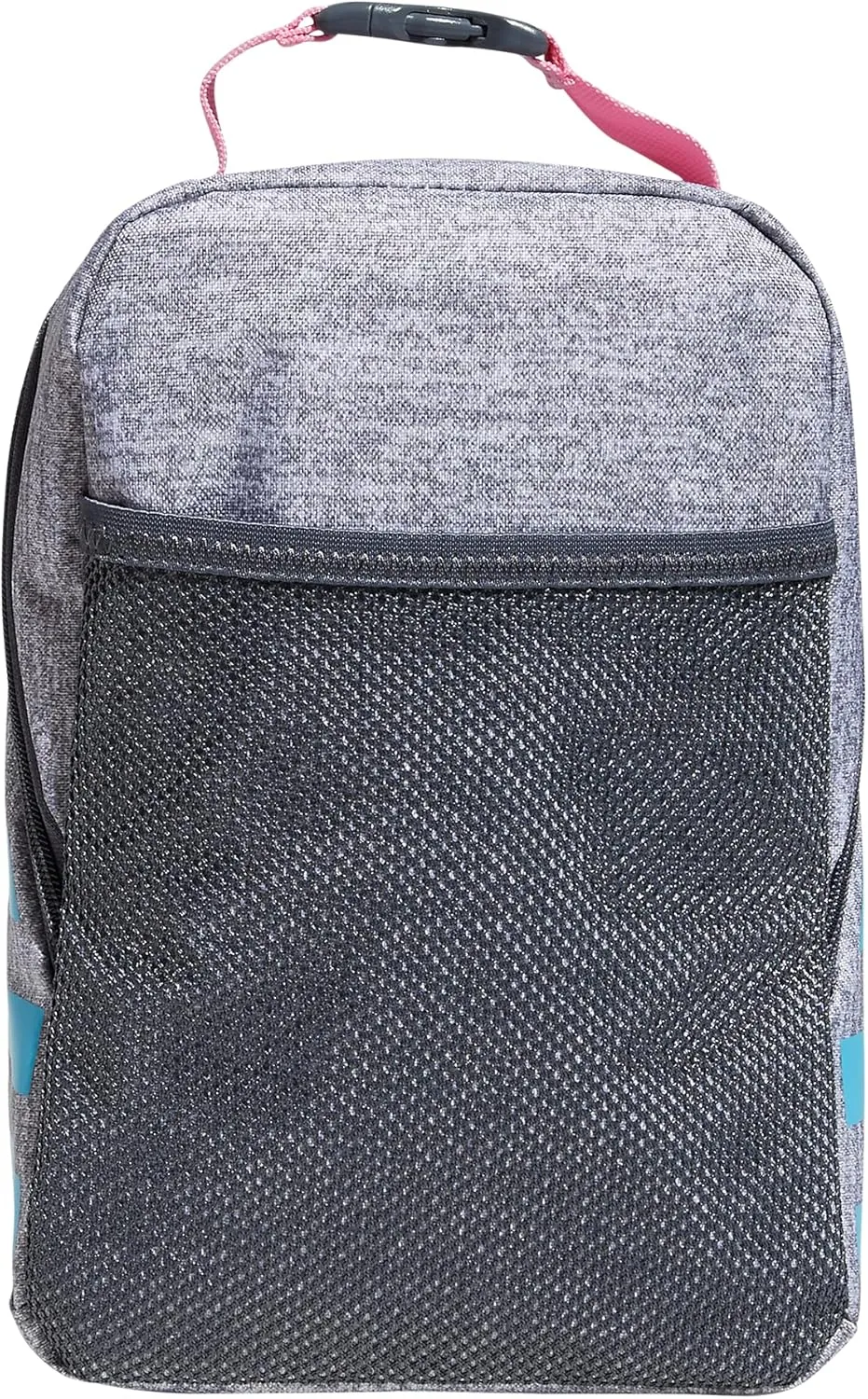 adidas Unisex Santiago Lunch Bag, Insulated School Food Container Box Discontinued, Jersey Grey/Signal Cyan Blue/Bliss Pink/2.0, One Size