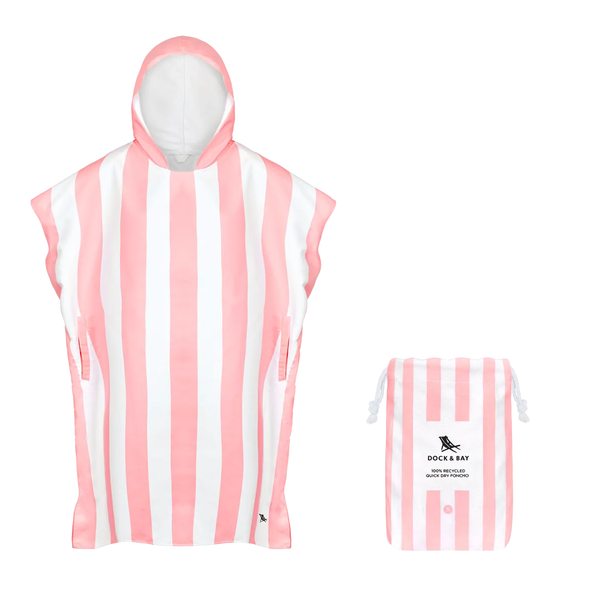 Adult Poncho - Malibu Pink - Dock & Bay