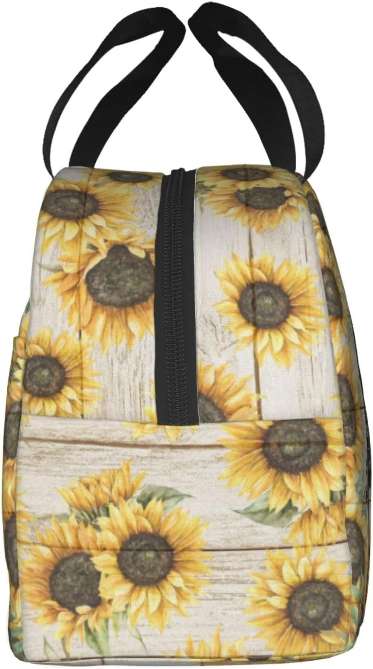 African American Black Woman Lunch Bag African American Women Lunch Box Sunflower Insulated Lunch Bag For Office Work Picnic Travel