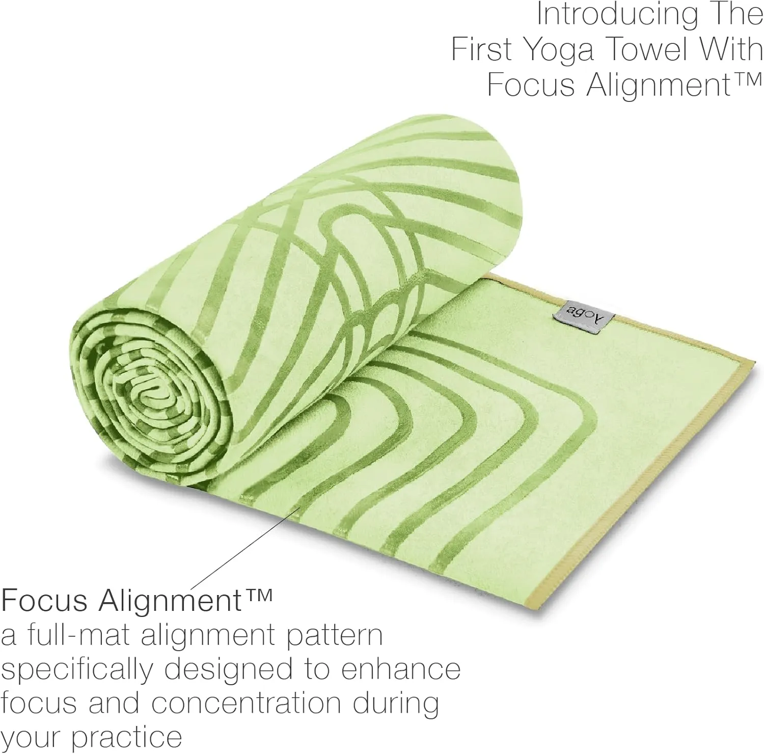 agoy Gecko Warrior - Next-Gen Microfiber Yoga Towel - Double-Sided Silicone Non-Slip Grip – Ideal for Hot Yoga - Ultra Absorbent, Easy to Wash, Travel-Friendly - 30% Recycled Material - Free Wet Bag
