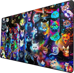 AI Painting TCG Playmat - MTG Trading Card Game Mat, 24x14 Inches Collectible Card Games Playmats, Smooth Surface for Rubber Collection - Fantasy Black Lotus Cool Design 12