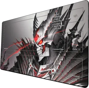 AI Painting TCG Playmat - MTG Trading Card Game Mat with Zone, 24x14 Inches Premium MTG Playmat - The Perfect Companion for Intense Card Battles - Fantasy Dark Vampire Lotus-055