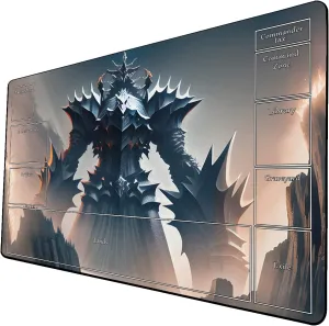 AI Painting TCG Playmat - MTG Trading Card Game Mat with Zone Layout, 24x14 Inches Premium MTG Play Mat - The Perfect Companion for Intense Card Battles - Fantasy Dark Skull Black Lotus 424A303