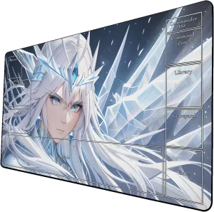 AI Painting TCG Playmat - MTG Trading Card Game Mat with Zone Layout, 24x14 Inches Premium MTG Play Mat - The Perfect Companion for Intense Card Battles - Fantasy Dark Skull Black Lotus 509A017