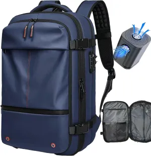 Airback Vacuum Seal Compression Vacpack Backpack with Pump, 17”Laptop Vacuum Backpack Travel with TSA Lock