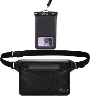 AiRunTech Waterproof Fanny Pack,Waterproof Phone Pouch for iPhone 15 14 13 12 11 Pro Max,IPX8 Waterproof Dry Bag for Snorkeling Beach Cruise Kayaking Pool Swimming(Phone Case   Waist Bag 2-Piece Set)