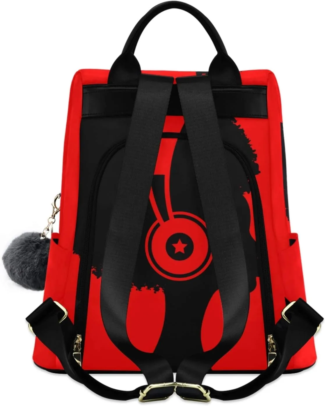 ALAZA Afro African American Woman Music Backpack Purse for Women Anti Theft Fashion Back Pack Shoulder Bag