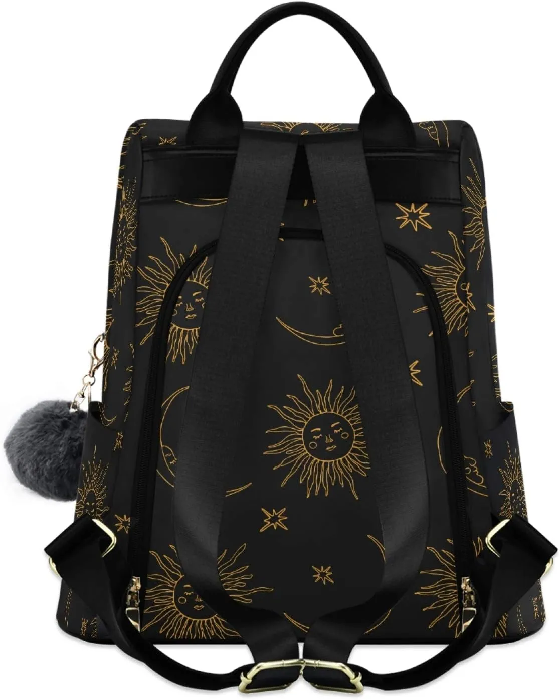 ALAZA Boho Bohemian Sun Moon Backpack Purse for Women Anti Theft Fashion Back Pack Shoulder Bag