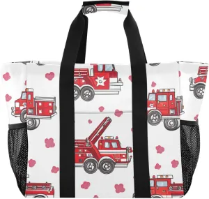 ALAZA Cartoon Cars Transport Waterproof Beach Tote Bags