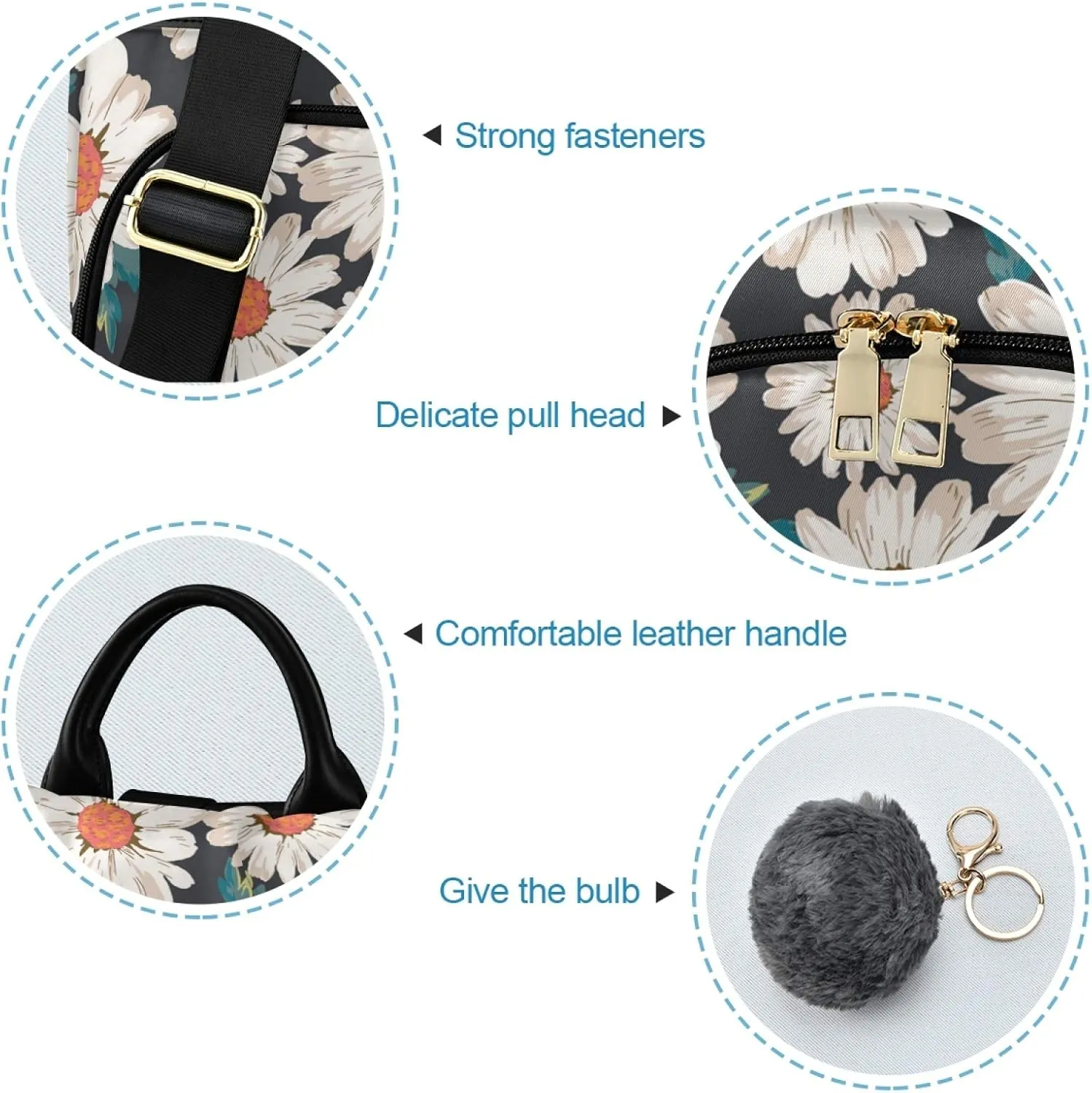 ALAZA Floral Daisy Backpack Purse for Women Anti Theft Fashion Back Pack Shoulder Bag