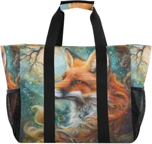ALAZA Fox Dreamcatcher Waterproof Beach Tote Bags