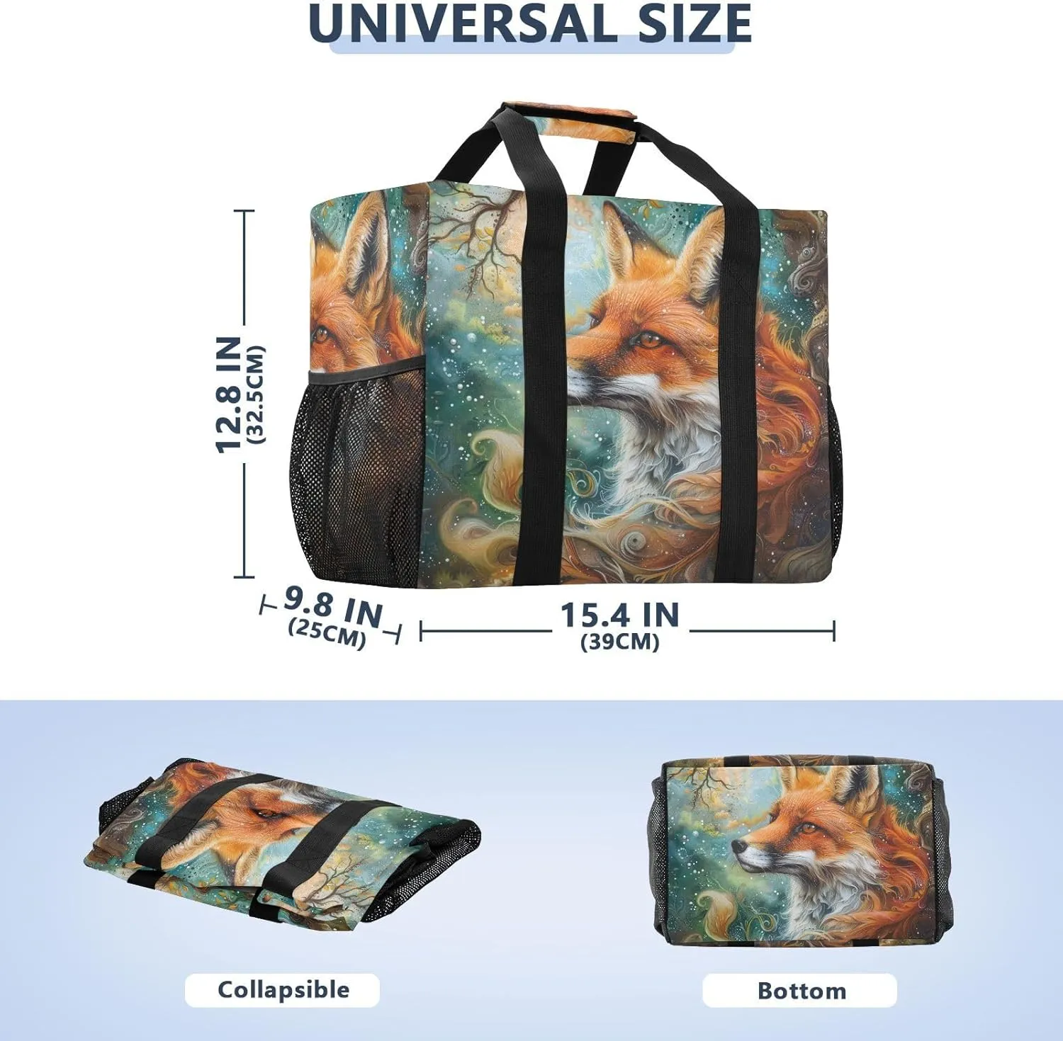 ALAZA Fox Dreamcatcher Waterproof Beach Tote Bags