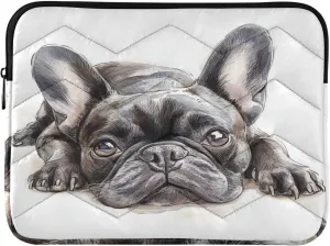 ALAZA French Bulldog Lie Prone Comfortably Laptop Sleeve Bag Waterproof Protective Notebook Case, 13-13.3, 14 inch