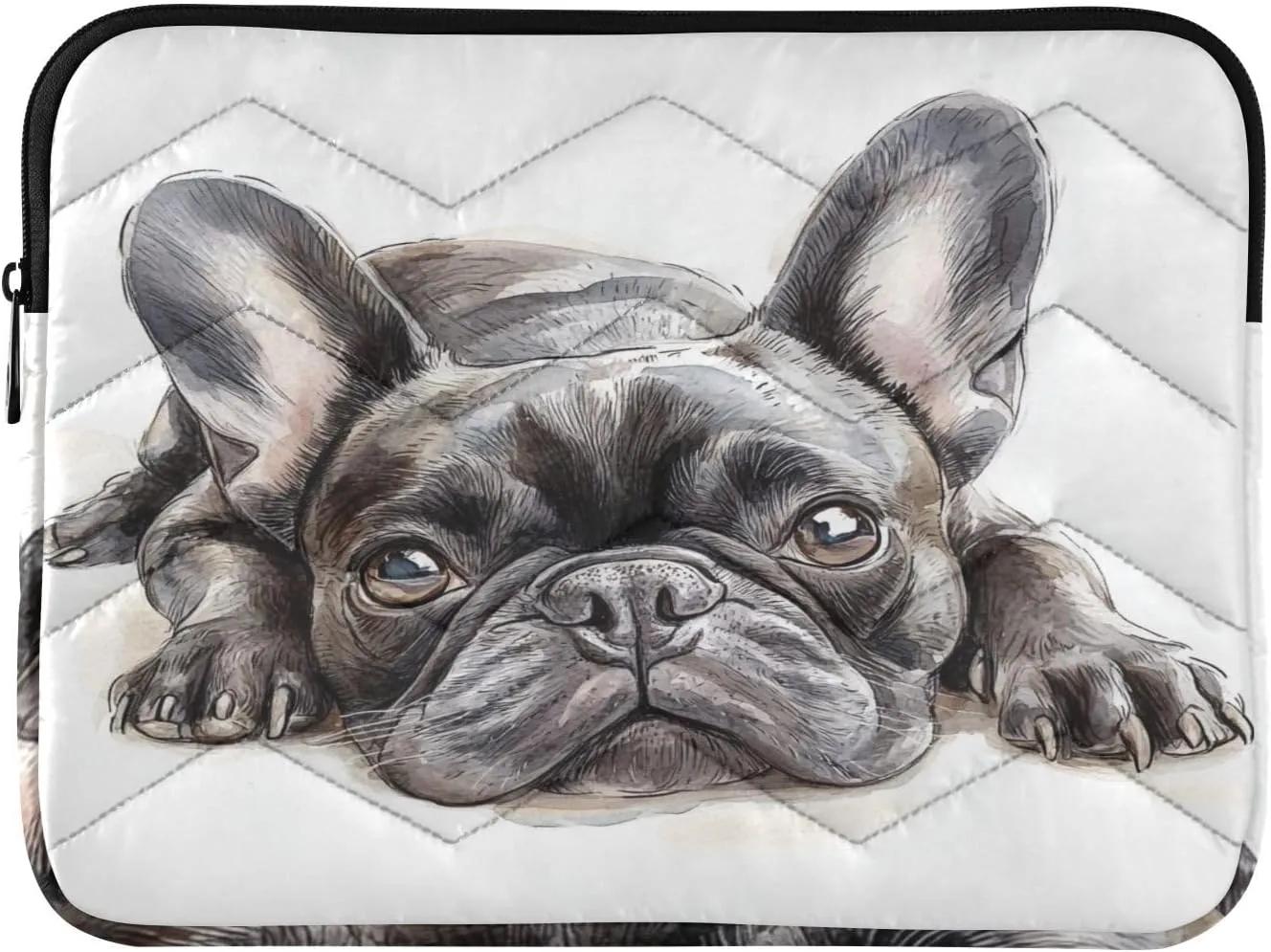 ALAZA French Bulldog Lie Prone Comfortably Laptop Sleeve Bag Waterproof Protective Notebook Case, 13-13.3, 14 inch
