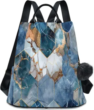 ALAZA Hexagonal Tile Backpack Purse for Women Anti Theft Travel Bag Fashion Back Pack Shoulder Bag Handbag