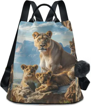 ALAZA Lion in Natural Habitat Backpack Purse for Women Anti Theft Travel Bag Fashion Back Pack Shoulder Bag Handbag