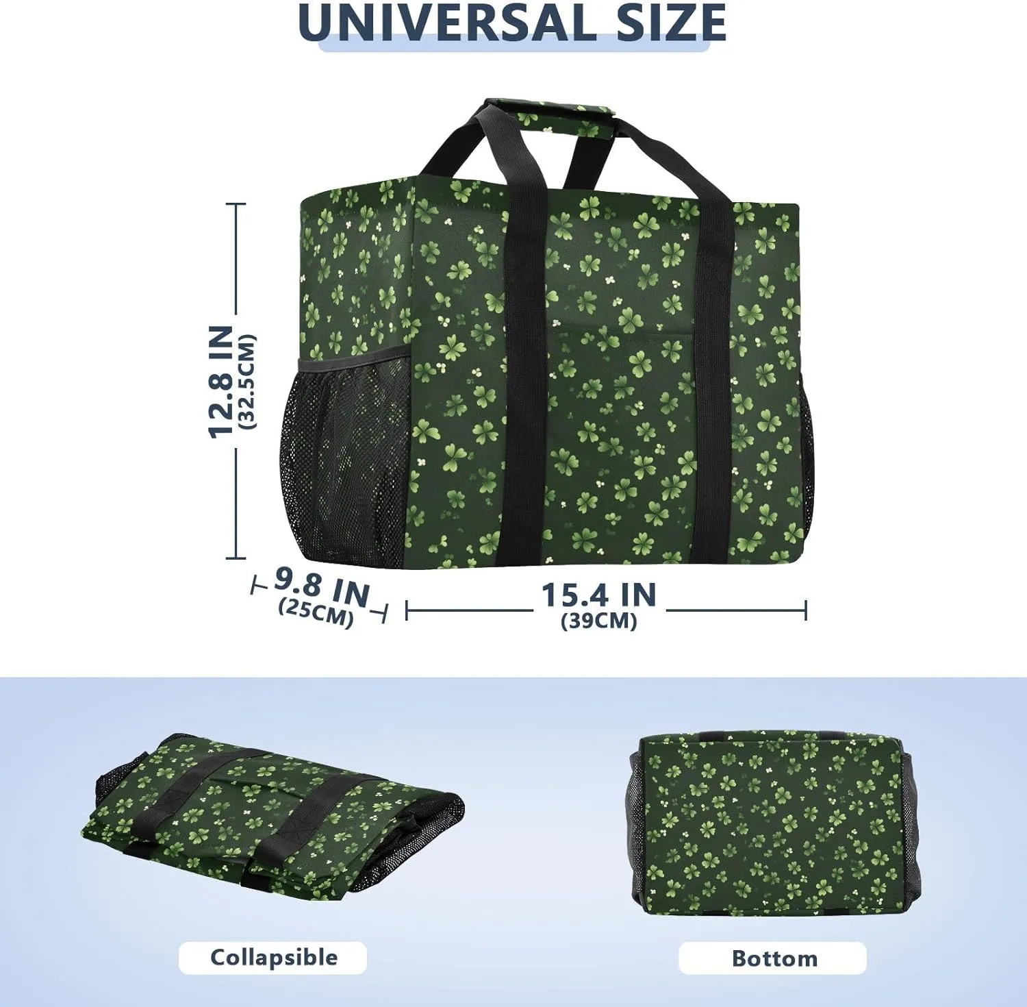 ALAZA Rabbit Easter Egg Chick Flower Leaf Branch Waterproof Beach Tote Bags