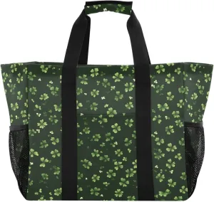 ALAZA Rabbit Easter Egg Chick Flower Leaf Branch Waterproof Beach Tote Bags