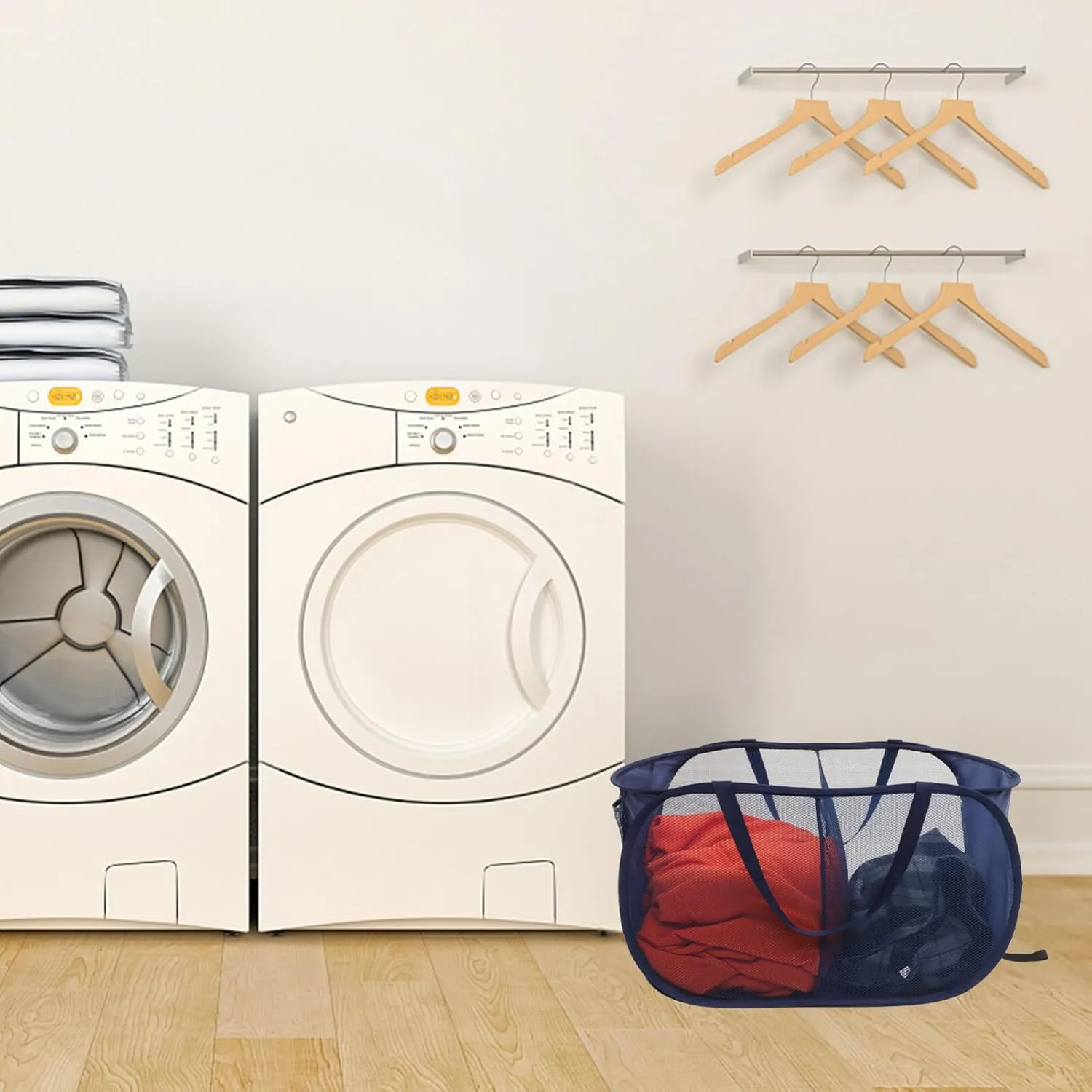 Alipis Mesh Laundry Bags Laundry Hamper Collapsible Laundry Baskets Storage Basket Hampers for Laundry Clothes Hamper Clothes Basket Laundry Foldable Laundry Baskets Net Handle Child Grid