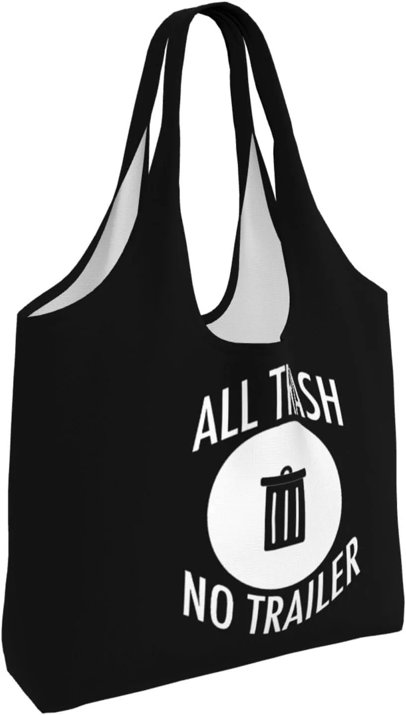 All Trash No Trailer Canvas Tote Bags Women'S Large-Capacity Bag