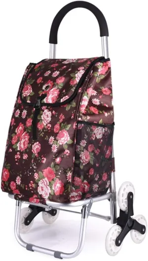 Aluminum Alloy Lightweight Foldable Travel Groceries Shopping Trolley Case Waterproof Market Wheeled Shopping Cart Bag Large Capacity 40L Heavy Duty