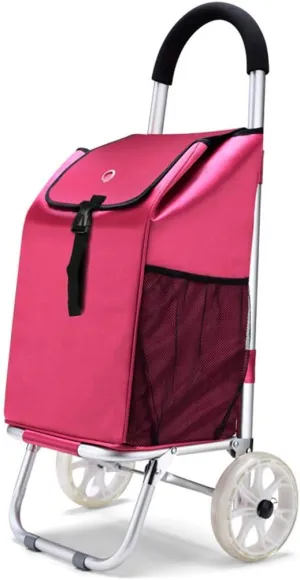 Aluminum Alloy Lightweight Foldable Travel Groceries Shopping Trolley Case Waterproof Market Wheeled Shopping Cart Bag Large Capacity 40L