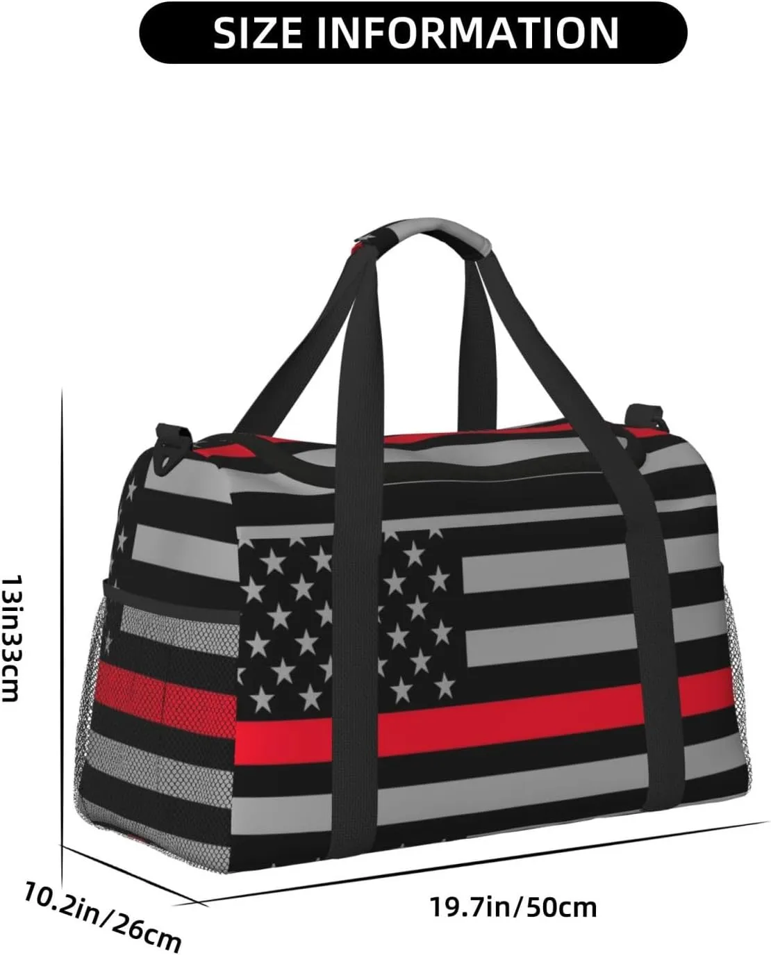 American Flag Travel Duffel Bag Large Foldable Waterproof Overnight Bag For Beach Swim Bags Pool Sports Gym
