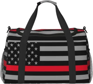 American Flag Travel Duffel Bag Large Foldable Waterproof Overnight Bag For Beach Swim Bags Pool Sports Gym
