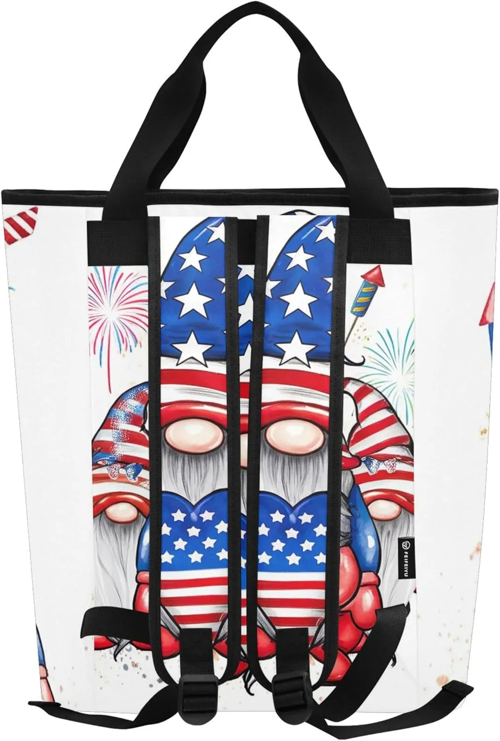 American Gnomes Flag Soft Cooler Bag 36 Cans Insulated Woman Lunch Bag 13.8''x5.9''x16.5