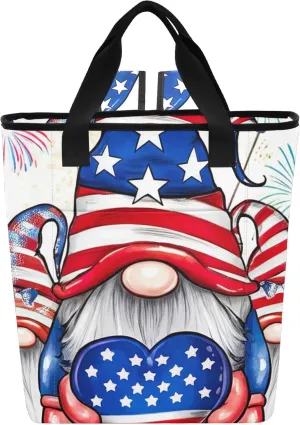 American Gnomes Flag Soft Cooler Bag 36 Cans Insulated Woman Lunch Bag 13.8''x5.9''x16.5