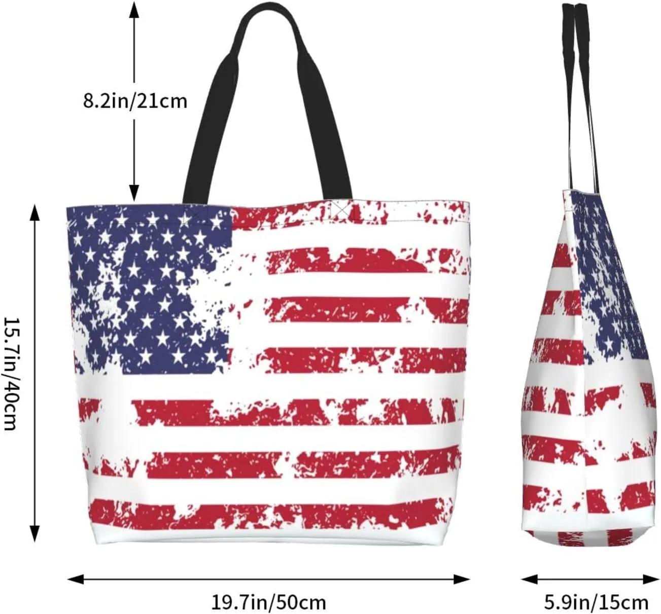 American Grocery Bag American Flag Shopping Bag America Handbag Bags American Tote Bag Flag Bags