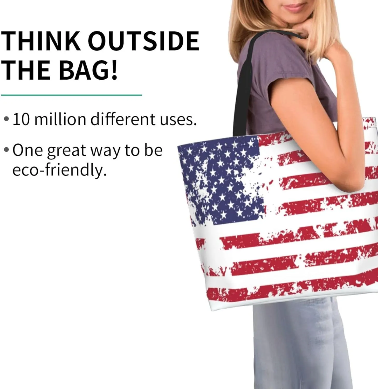 American Grocery Bag American Flag Shopping Bag America Handbag Bags American Tote Bag Flag Bags