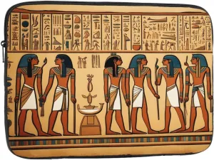 Ancient Egyptian Hieroglyph Pattern Portable Laptop Sleeve Case - Shockproof Portable Laptop Sleeve Bag 17 inch for Men and Women Business Travel, Office Daily Use