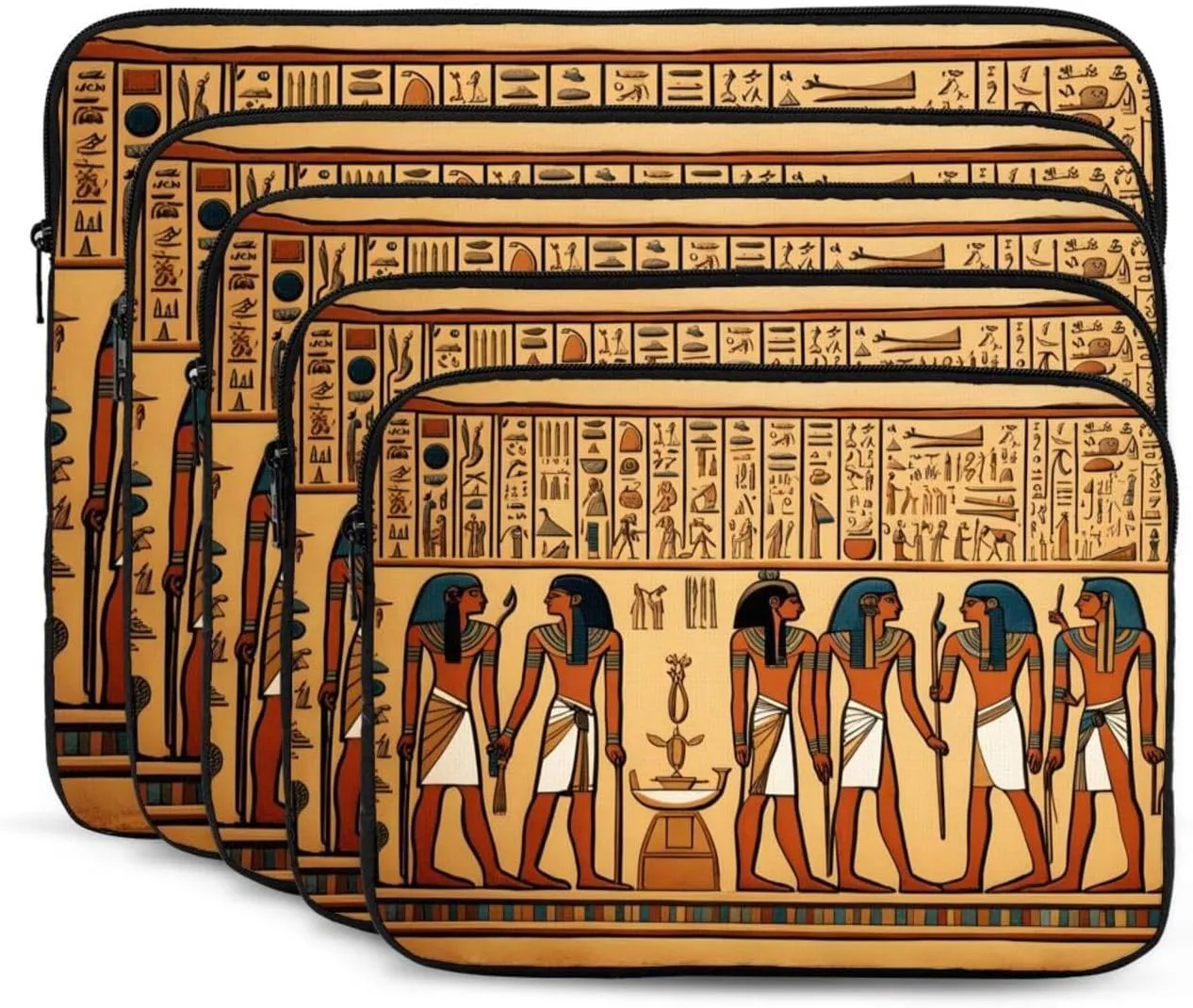 Ancient Egyptian Hieroglyph Pattern Portable Laptop Sleeve Case - Shockproof Portable Laptop Sleeve Bag 17 inch for Men and Women Business Travel, Office Daily Use